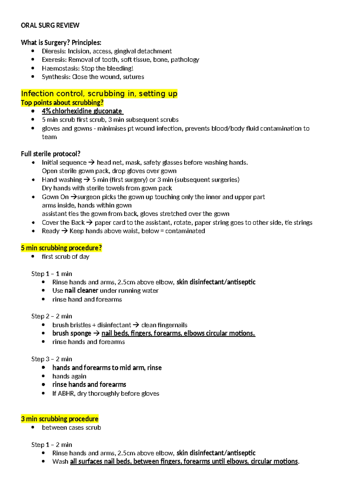 ORAL SURG Final Notes-333333 - ORAL SURG REVIEW What is Surgery ...