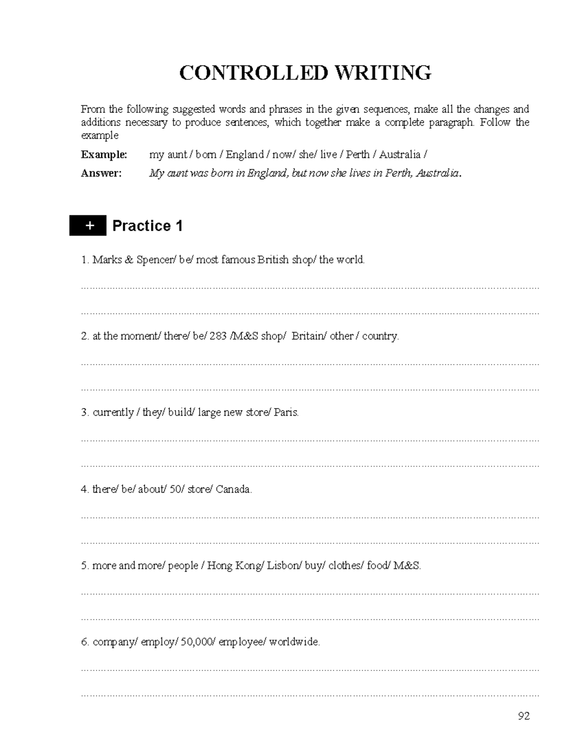 06.Controlled Writing Practice Exercises for Language Mastery - Studocu