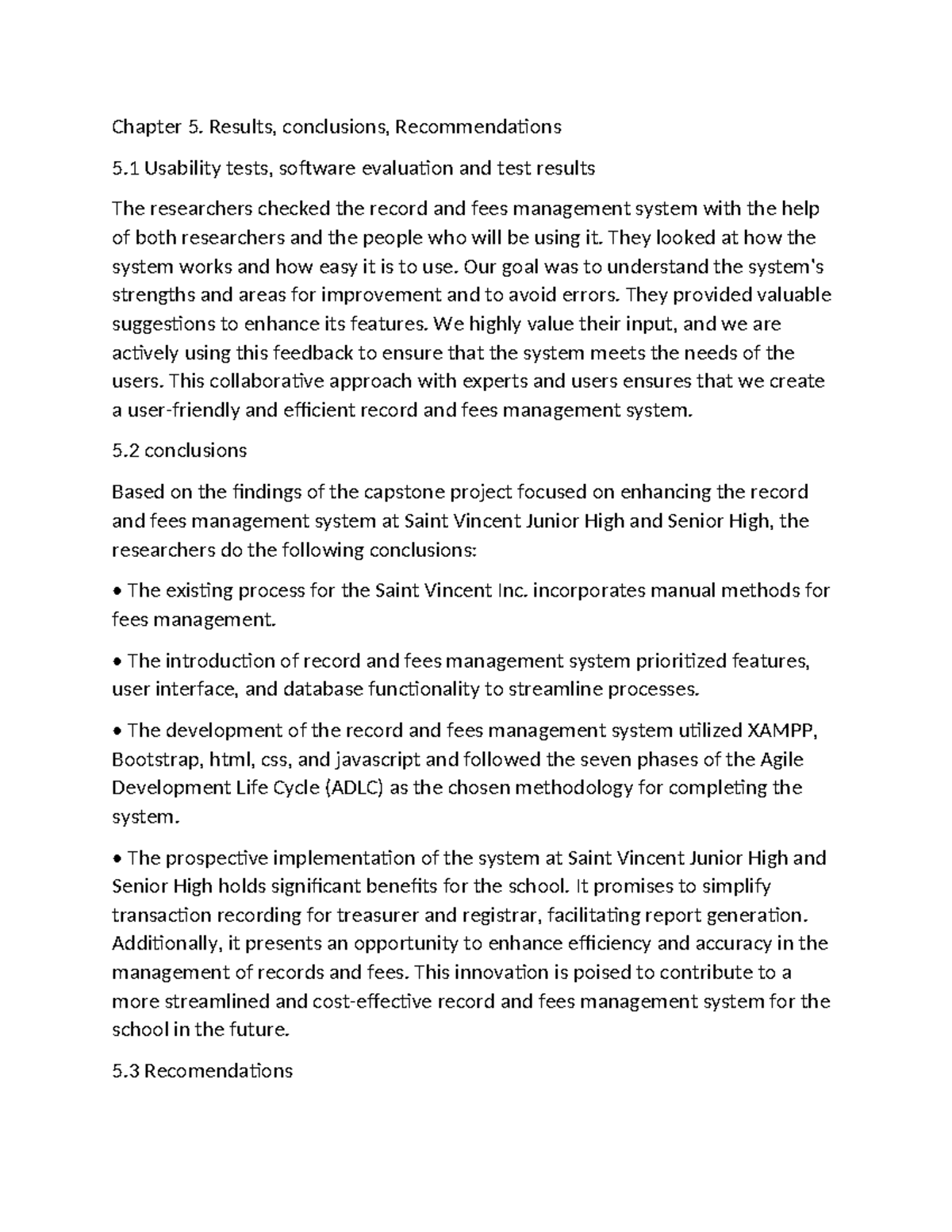 Chapter-5 - About chapter 5 - Chapter 5. Results, conclusions ...