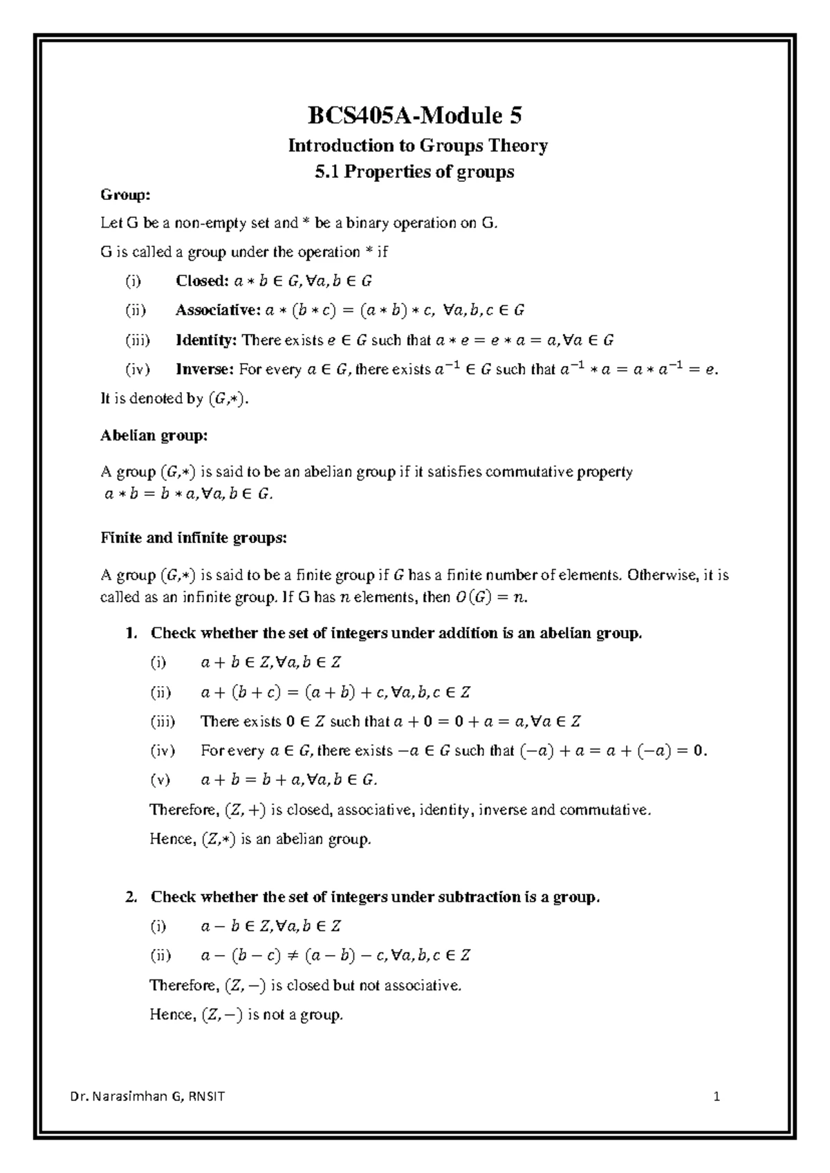 BCS405A Module 4 Principles of Counting: Inclusion-Exclusion - Studocu