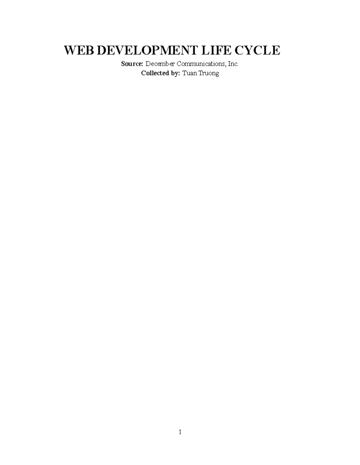 Web Development Life Cycle: Key Planning Insights and Practices - Studocu