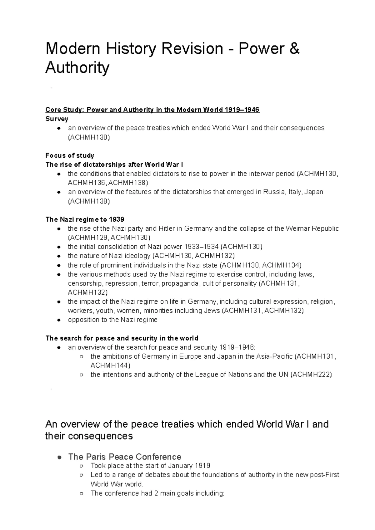 Power & Authority (Survey) Revision Qs for World History Studies - Studocu