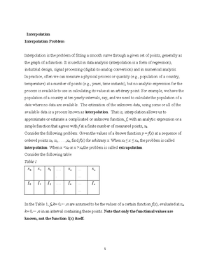 Gauss Interpolation - Numerical analysis 1 - Central Difference ...