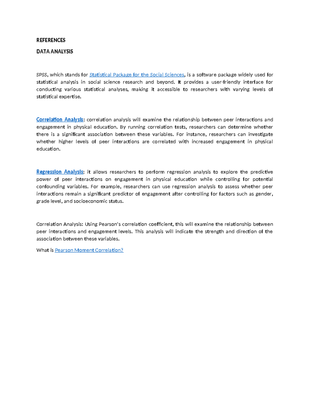 DATA Analysis References for SPSS Correlation & Regression Studies ...