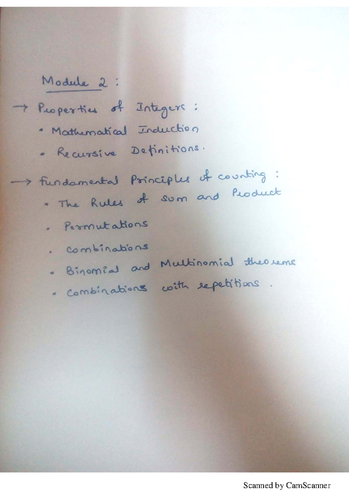 Module 2: Properties of Integers & Mathematical Induction Techniques ...