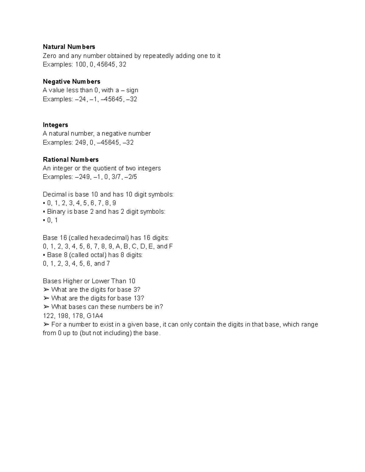 Session 1 Notes: Understanding Number Bases and Their Properties - Studocu