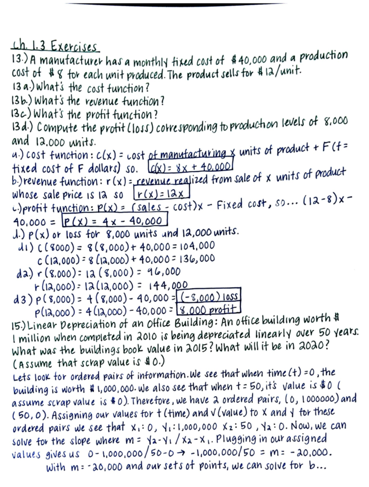M104 Ch. 1.2 Homework - Linear Functions & Models in Finite Math - Studocu