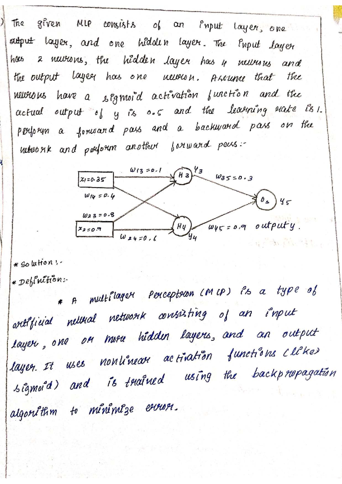 MLP Forward and Backward Pass Analysis - Soft Computing (SC 101) - Studocu