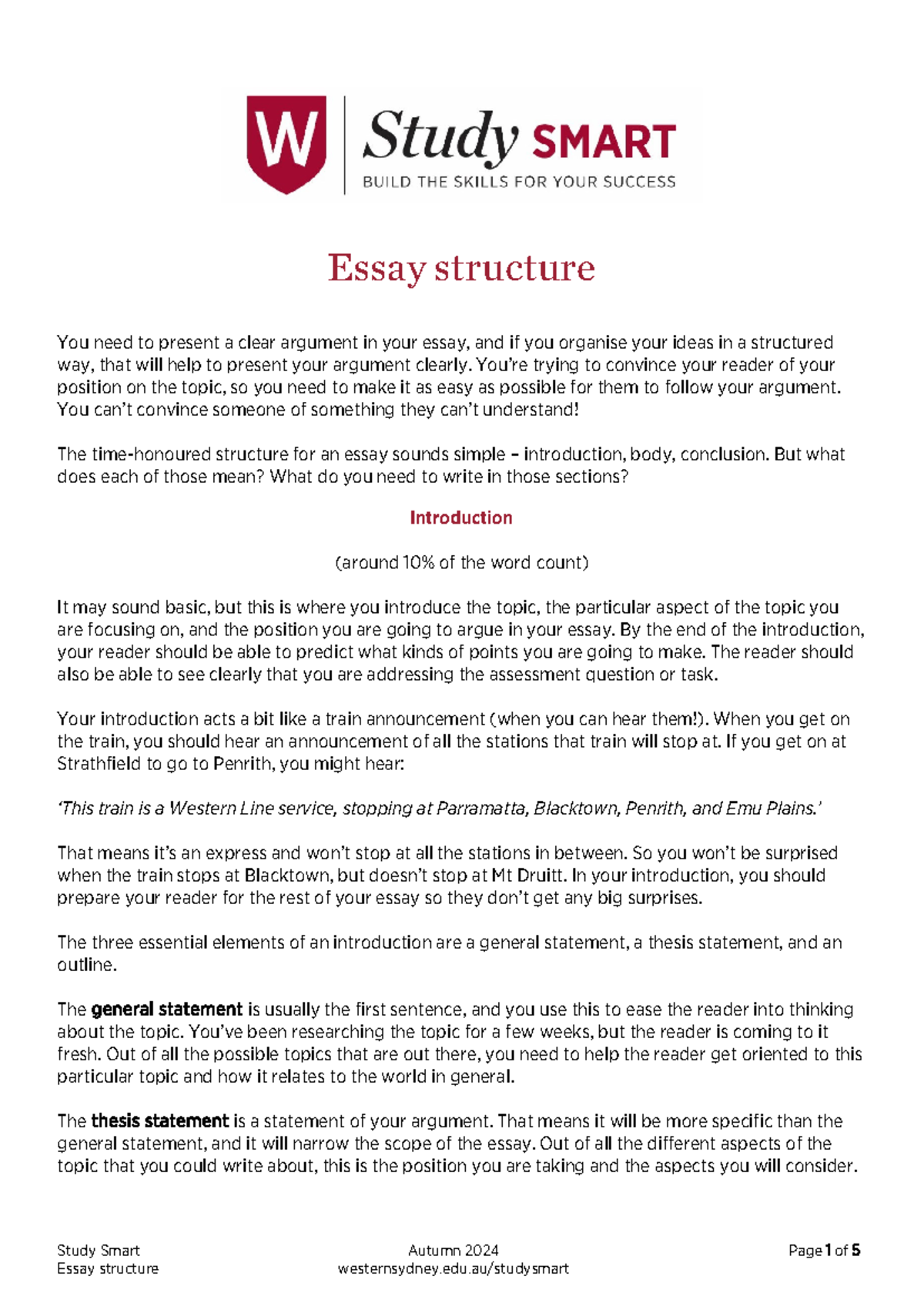 Essay Structure A2: Crafting Clear Arguments for Success - Studocu