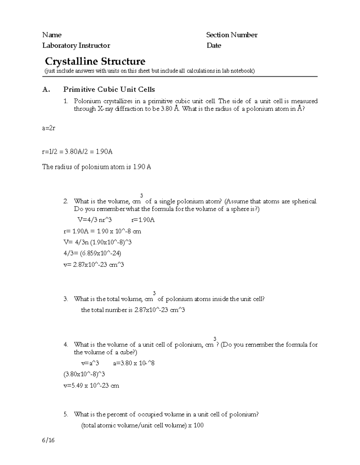 c126 02.Crystal_Struc_Submission.pdf - Name Section Number Laboratory ...