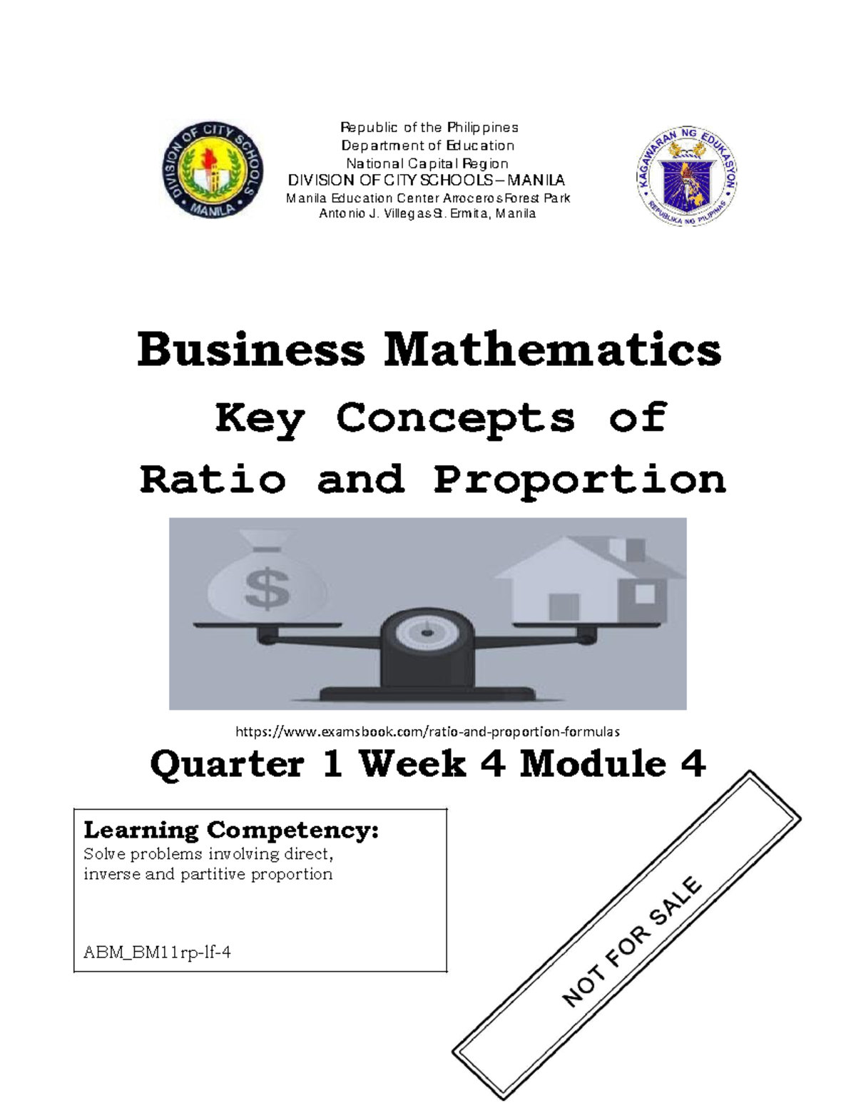 Business- Mathematics for First Quarter - Week 1 - Business ...