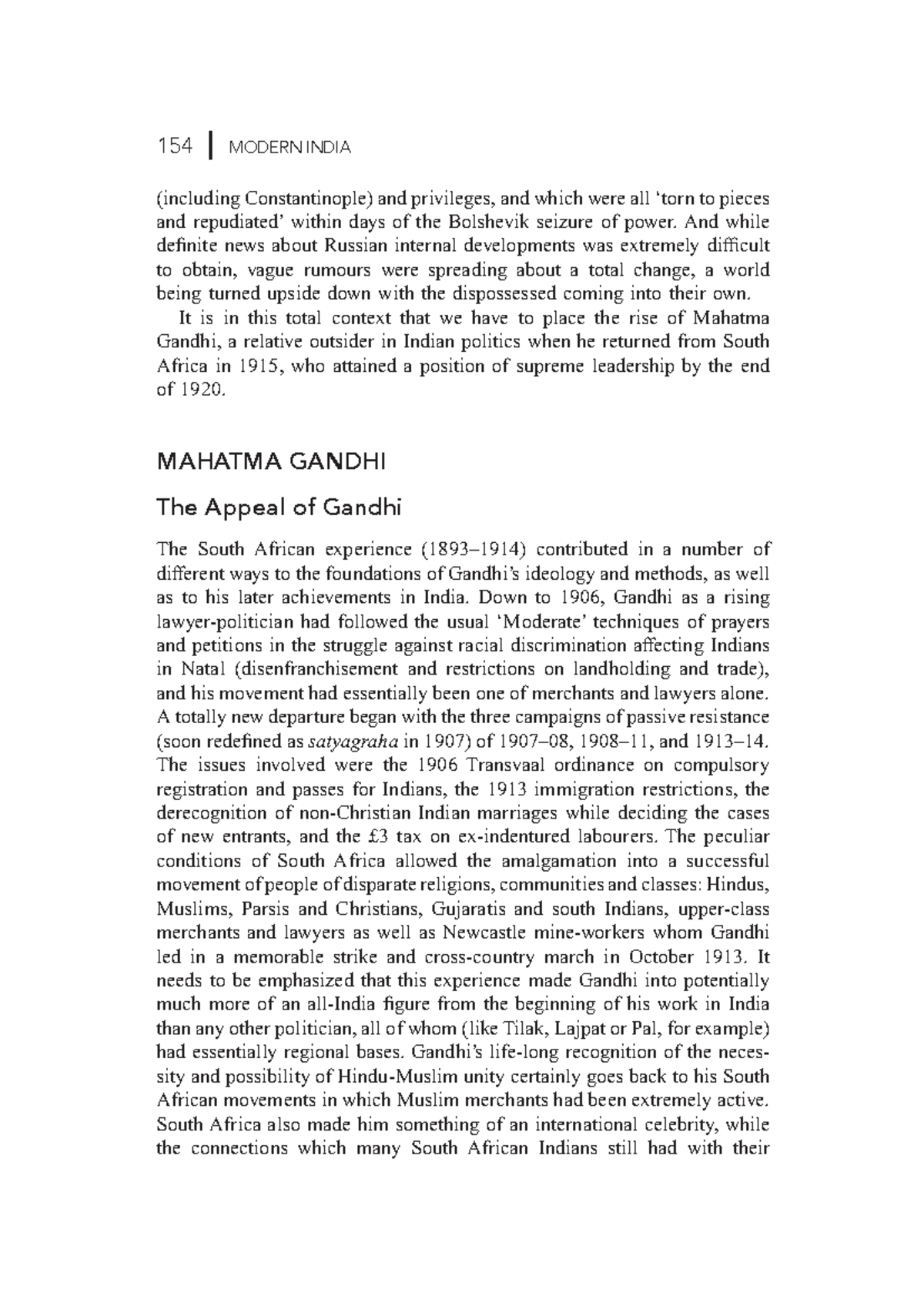 154 MODERN INDIA: Gandhi and Mass Movements Analysis - Studocu