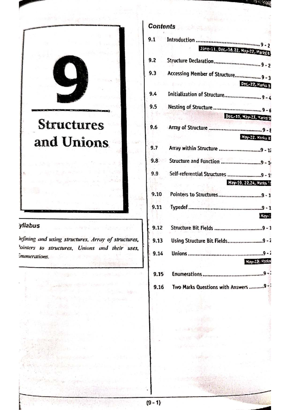 C Programming Unit 5 Notes: Structures, Unions, and Pointers - Studocu