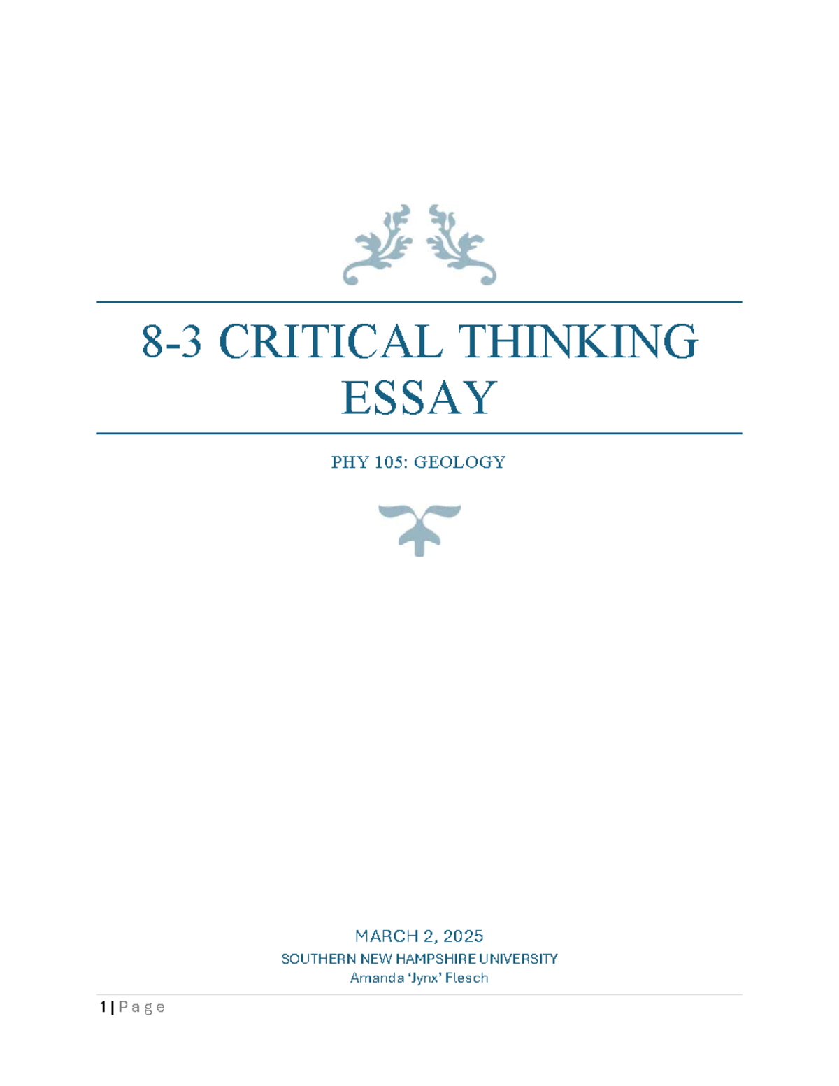 SNHU PHY 105: Critical Thinking Essay on Hurricane Katrina - Studocu