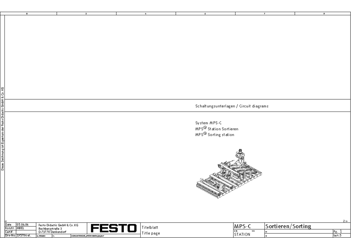 MPS R Sorting Station Circuit Diagrams and Layout Details - Studocu