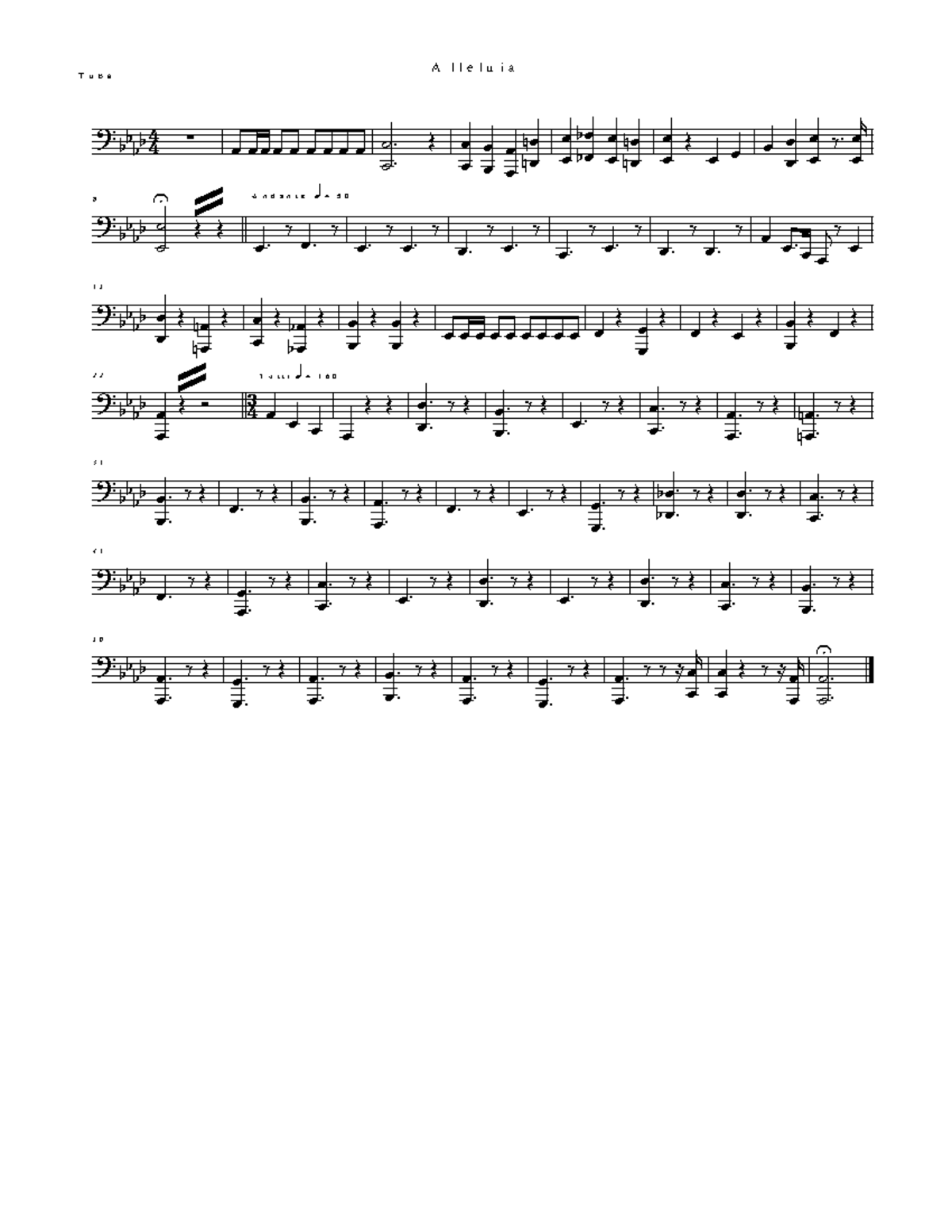 7 Alleluia Easter Sunday Tuba - Tuba 8 Andante q = 50 15 22 Tutti q ...