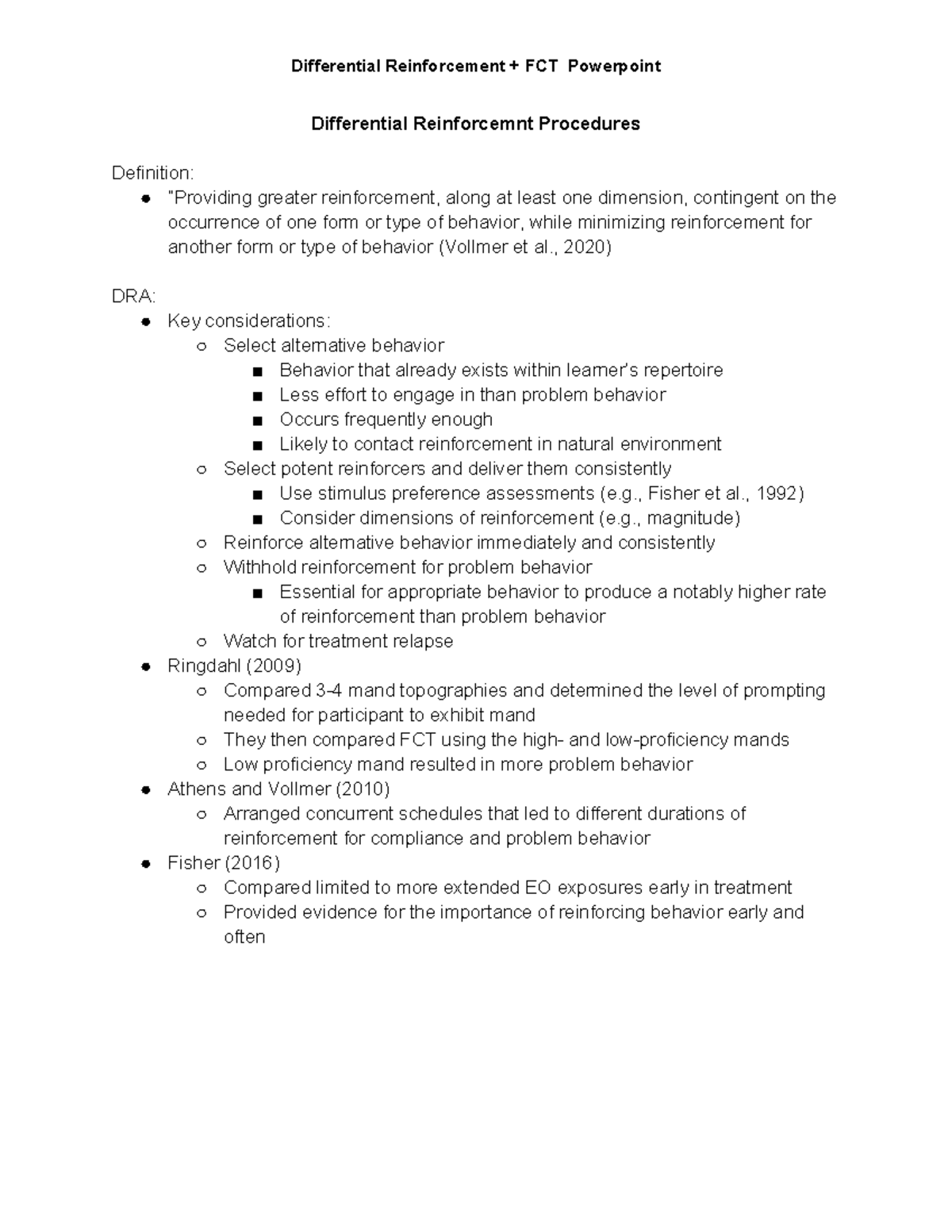 Differential Reinforcement Techniques in Behavioral Treatment ...