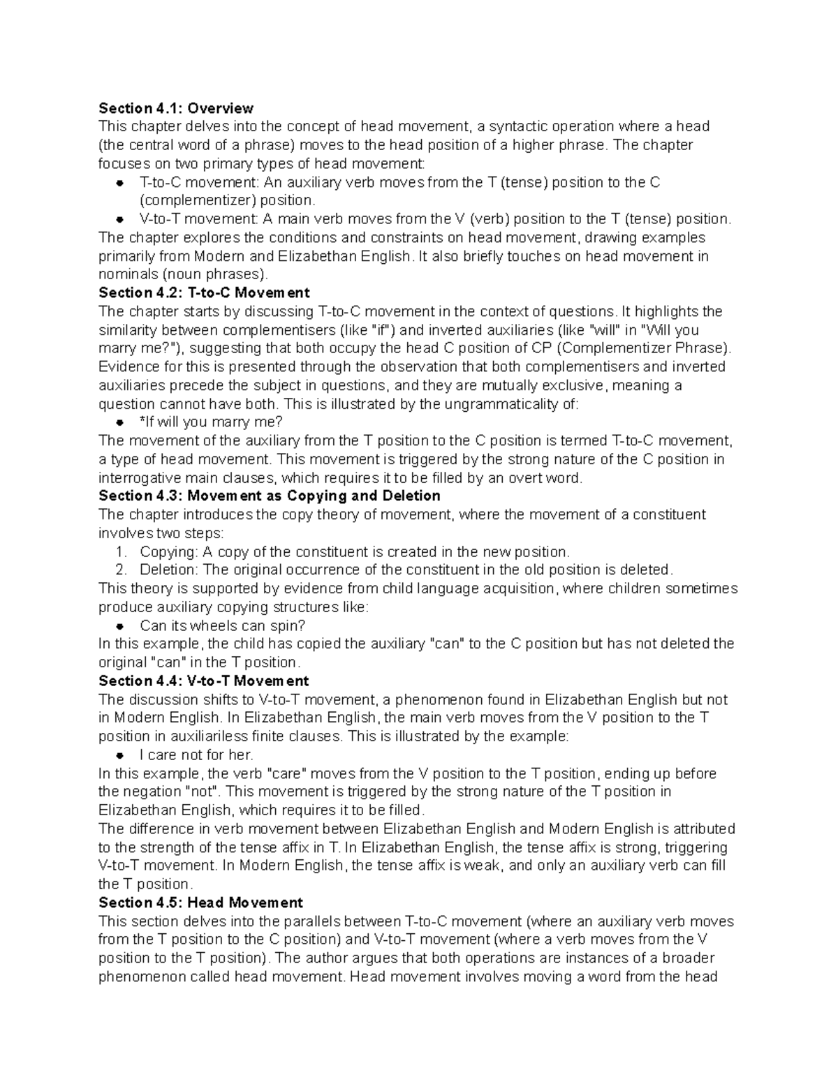 Chapter 4 Summary - Bites - Section 4: Overview This chapter delves ...