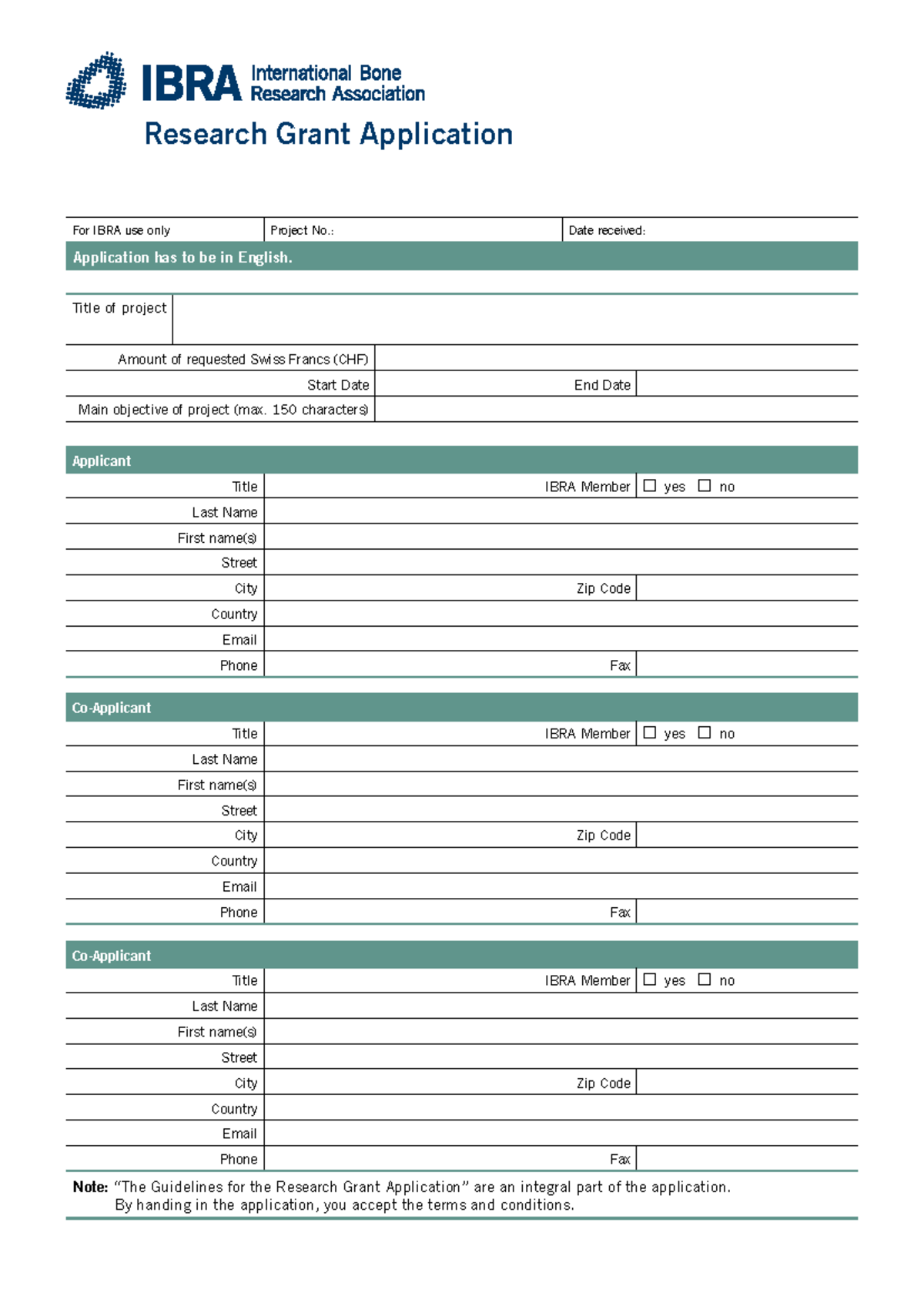 Research Grant Application Guidelines for IBRA - v12.04.2023 - Studocu