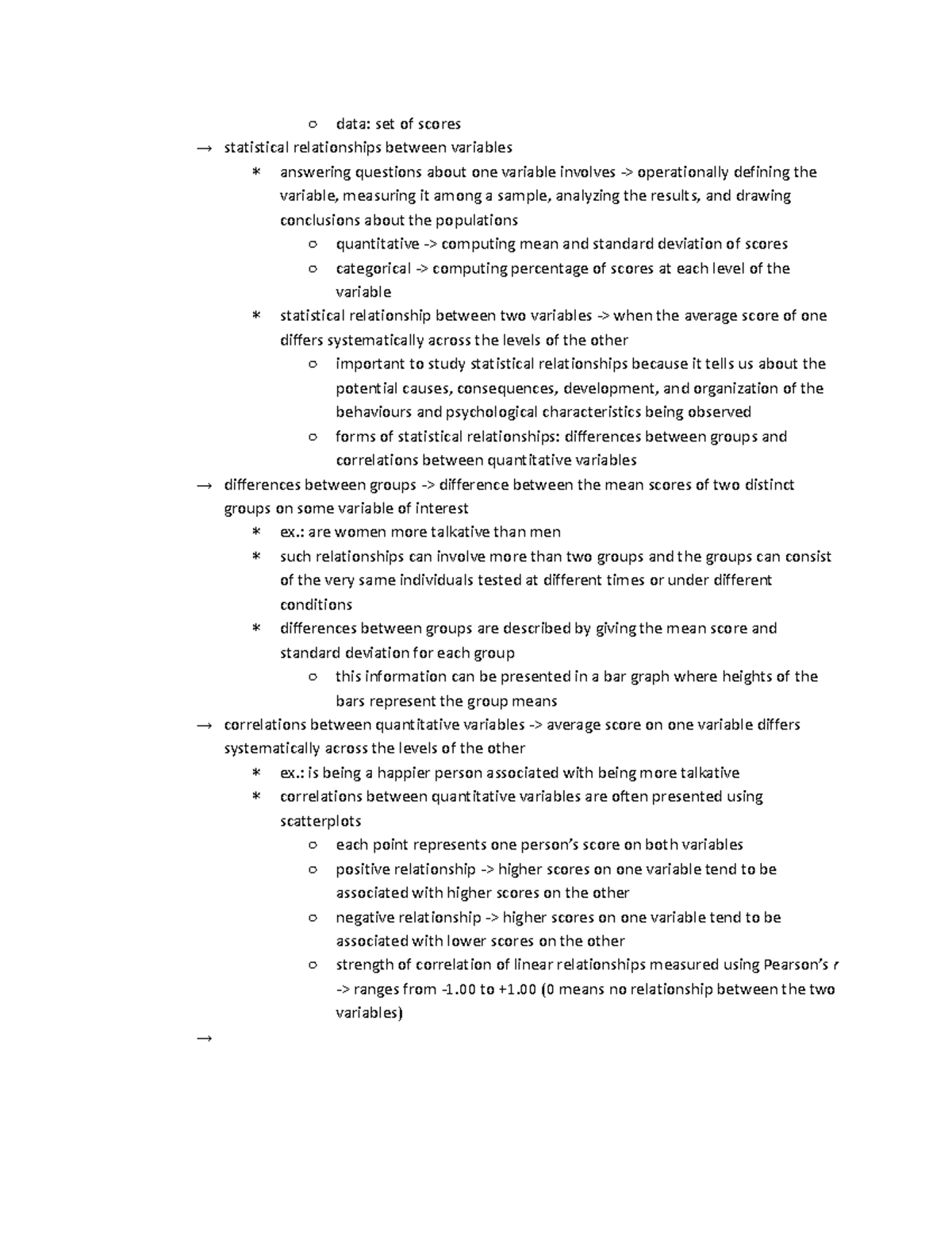 Psych 2801 Textbook Notes: Statistical Relationships in Chapter 2 - Studocu