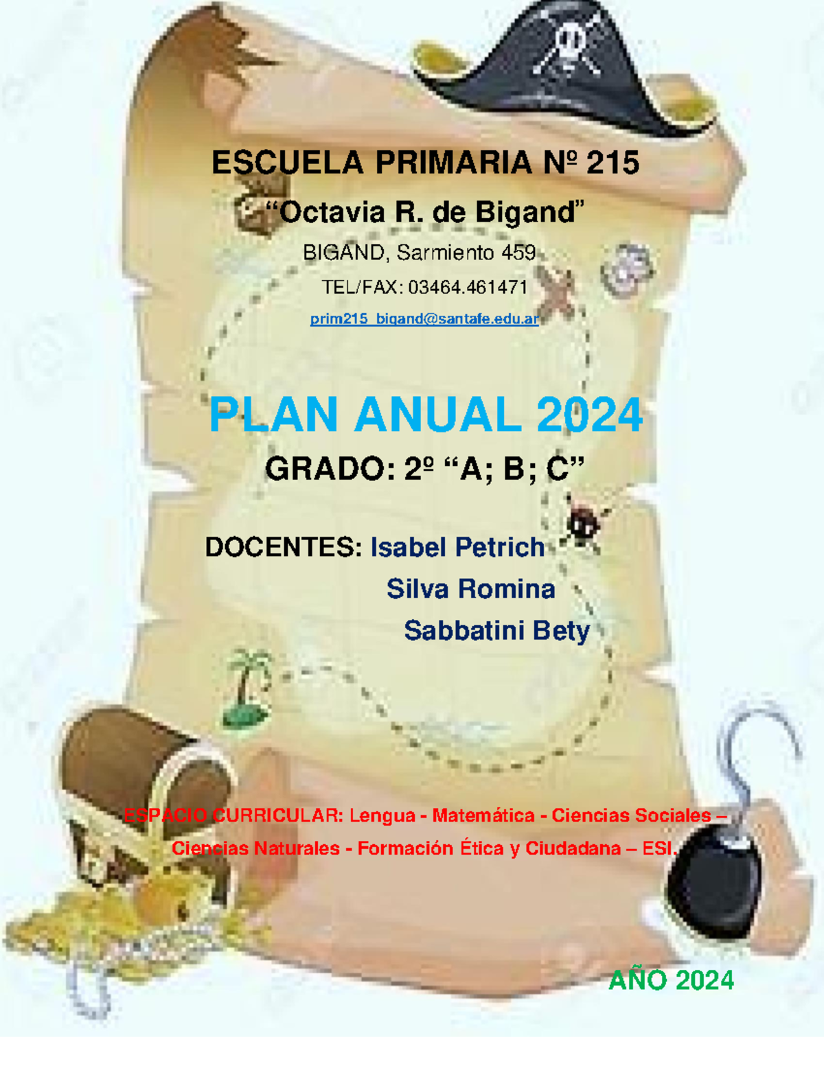 PLAN ANUAL 2024 - 2º GRADO - ESCUELA PRIMARIA Nº 215 R. de BIGAND - Studocu