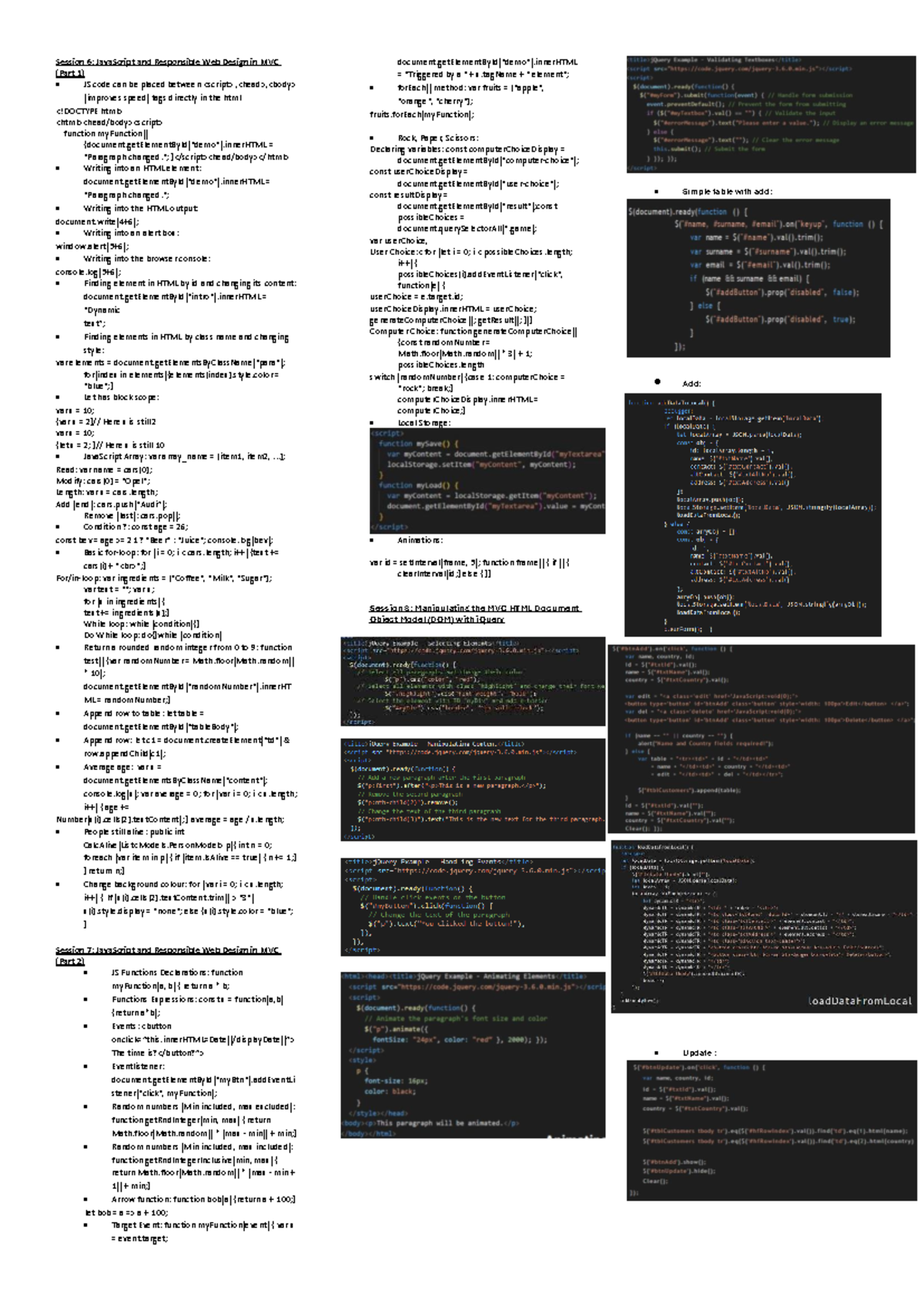 INF272 Semester Test 2: JavaScript, MVC, and Database Management - Studocu