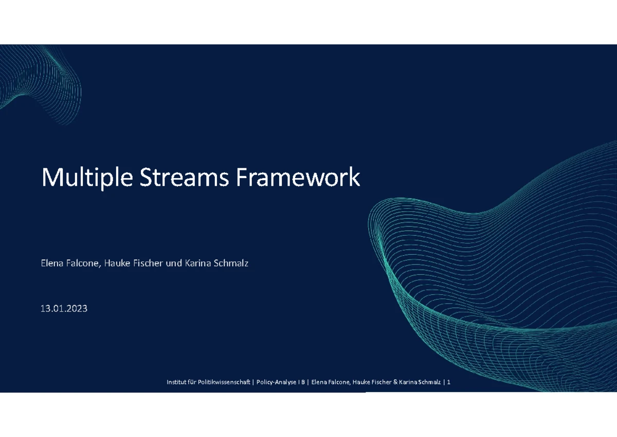 Handout Multiple Streams Framework - Technische Universität Darmstadt ...