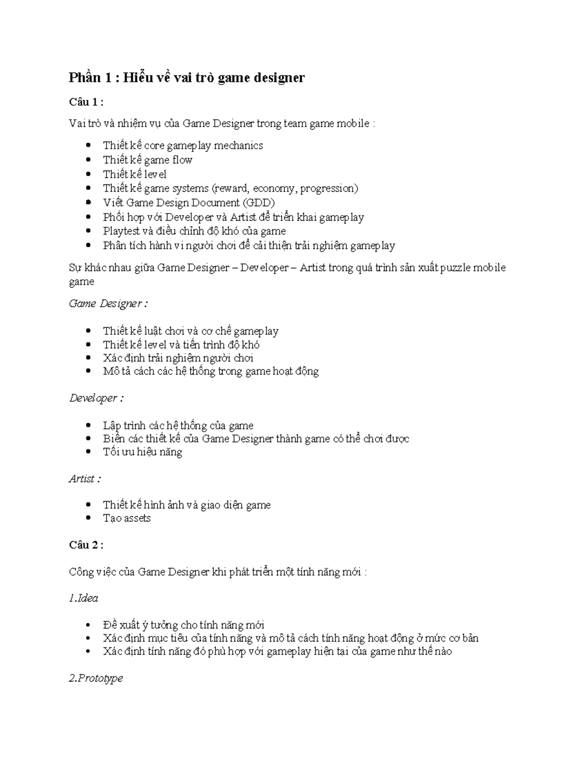 Game Design Insights: Roles & Mechanics in Mobile Games (GD Intern ...