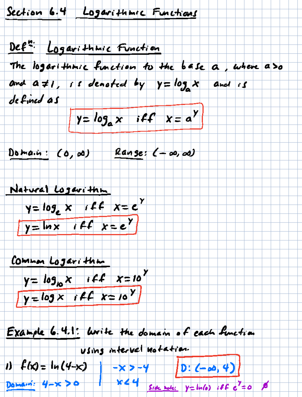 Lecture Notes on Logarithmic and Exponential Functions for IT Course ...