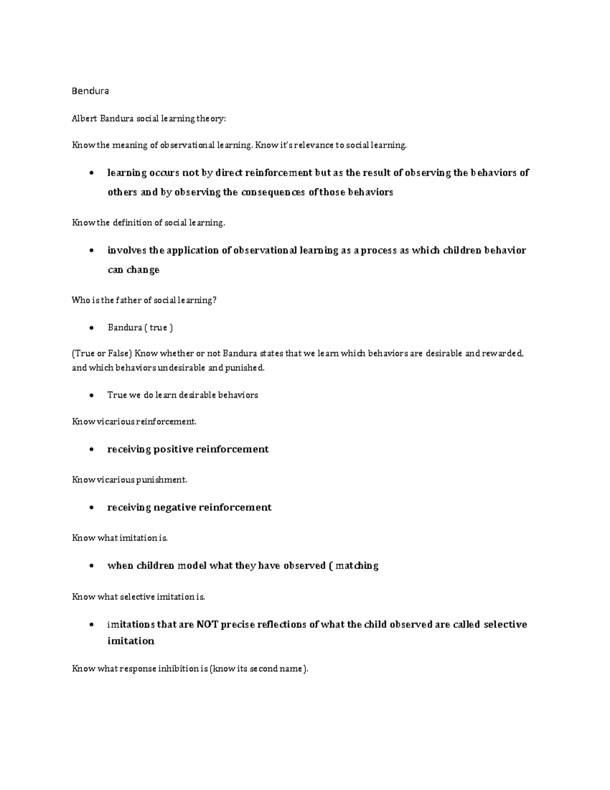 Social Learning & Developmental Theories: Key Concepts (PSY 101) - Studocu