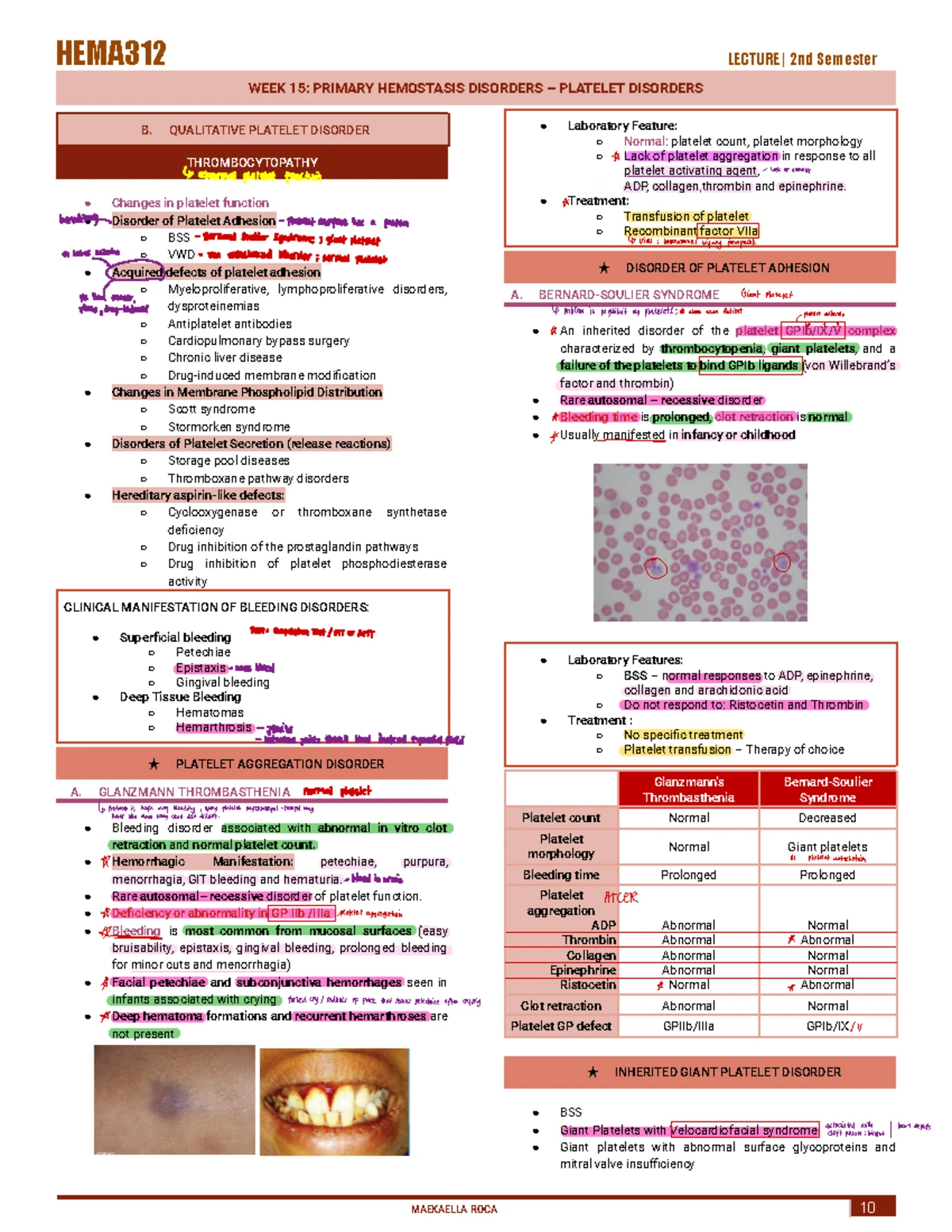 Pointers for Review: Outline for MTAP422 Hematology & Immunology - Studocu