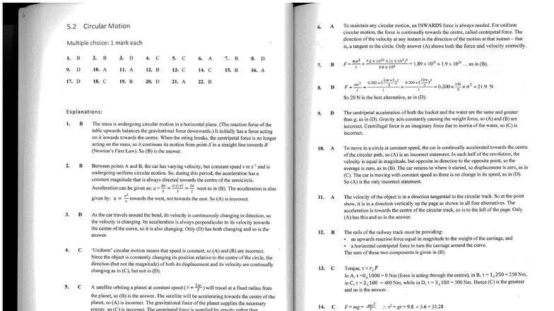 IQ2 - Circular Motion HSC Questions & Solutions - Studocu