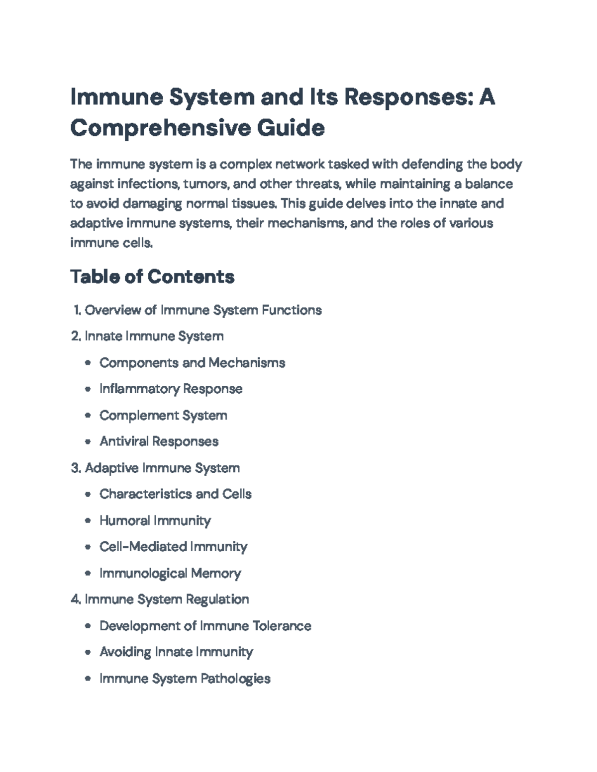 Comprehensive Guide to Immune System Mechanisms and Functions - Immune ...