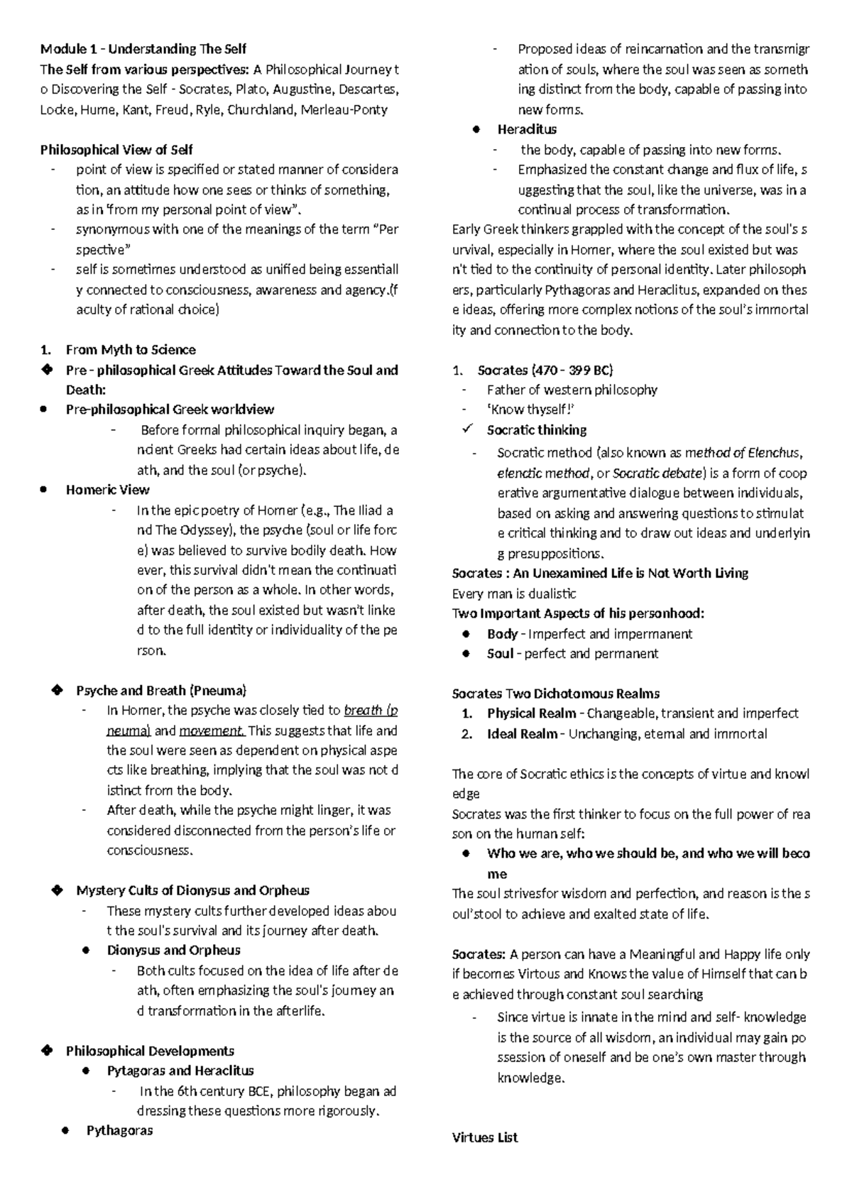 UTS - Module 1 - Good luck! - Module 1 - Understanding The Self The ...