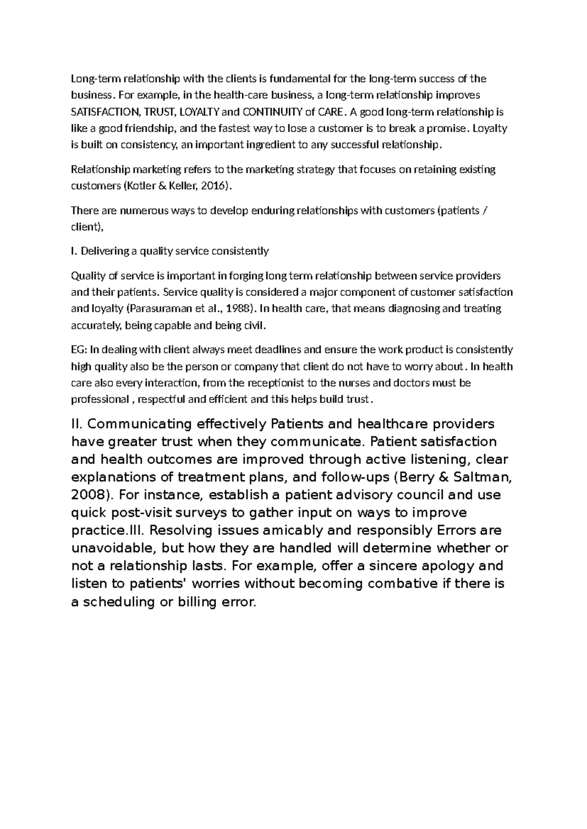 Understanding Client Relationships for Business Success: A Study - Studocu