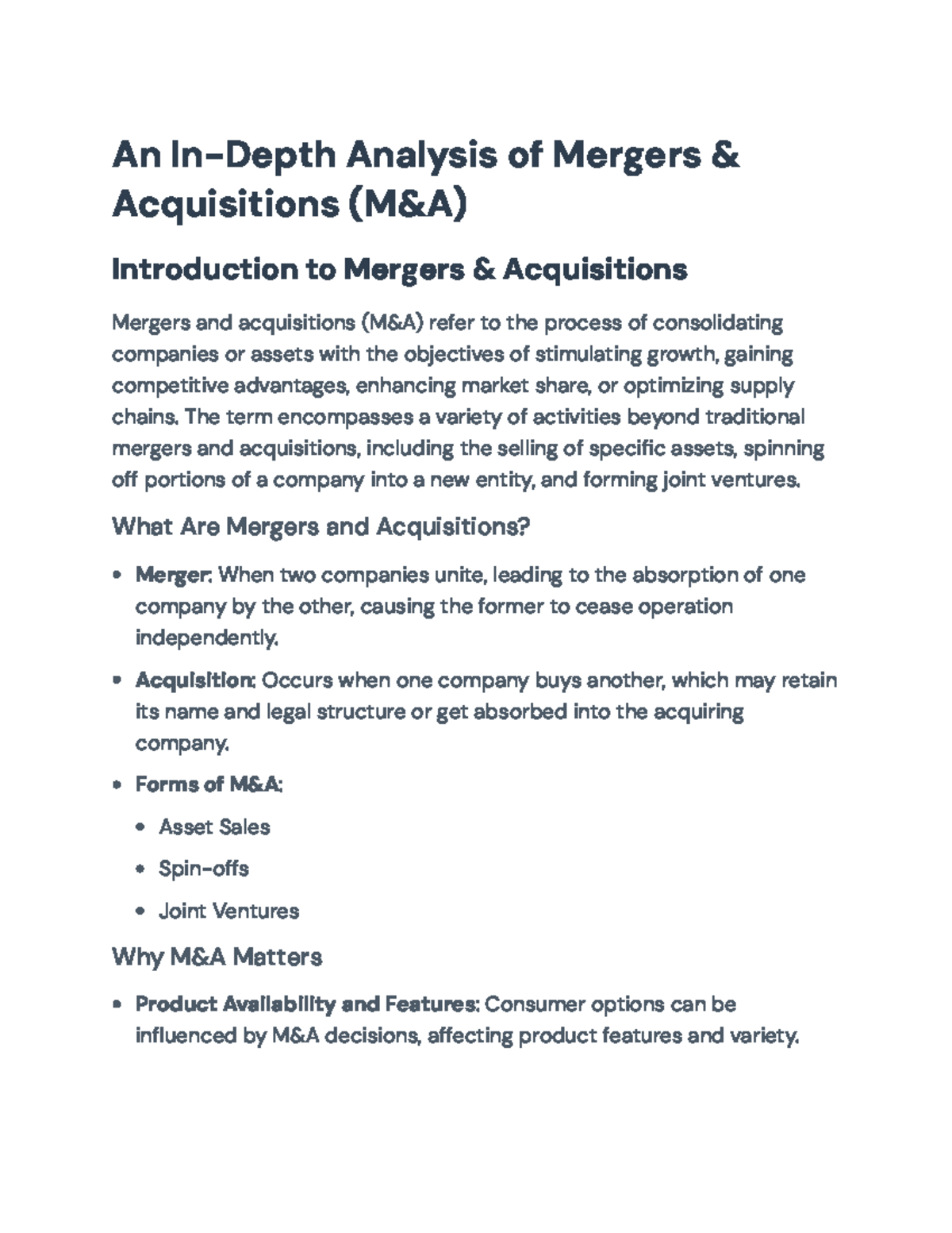 Understanding Mergers & Acquisitions: Key Insights and Trends - An In ...