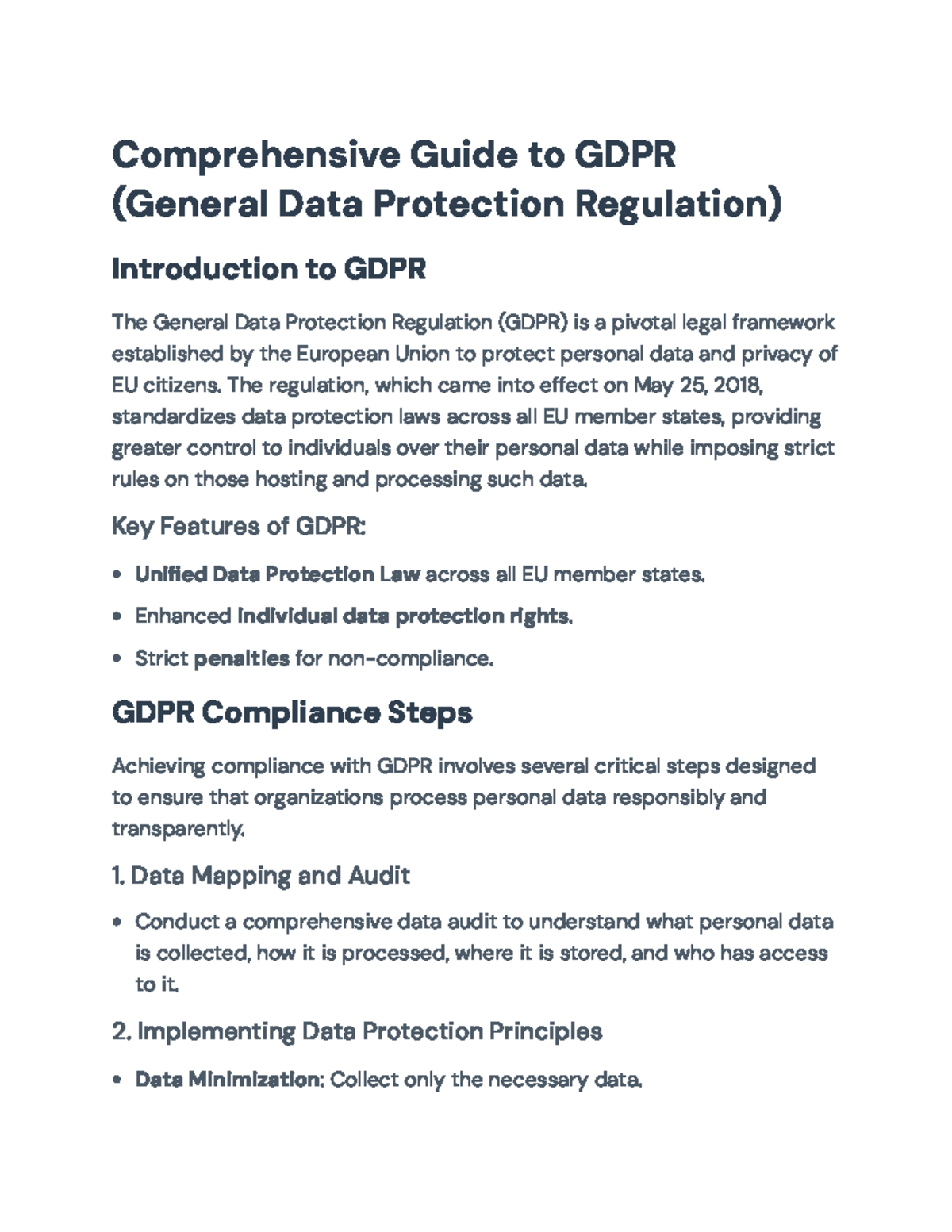 Comprehensive Guide to GDPR Compliance and Data Protection Practices ...