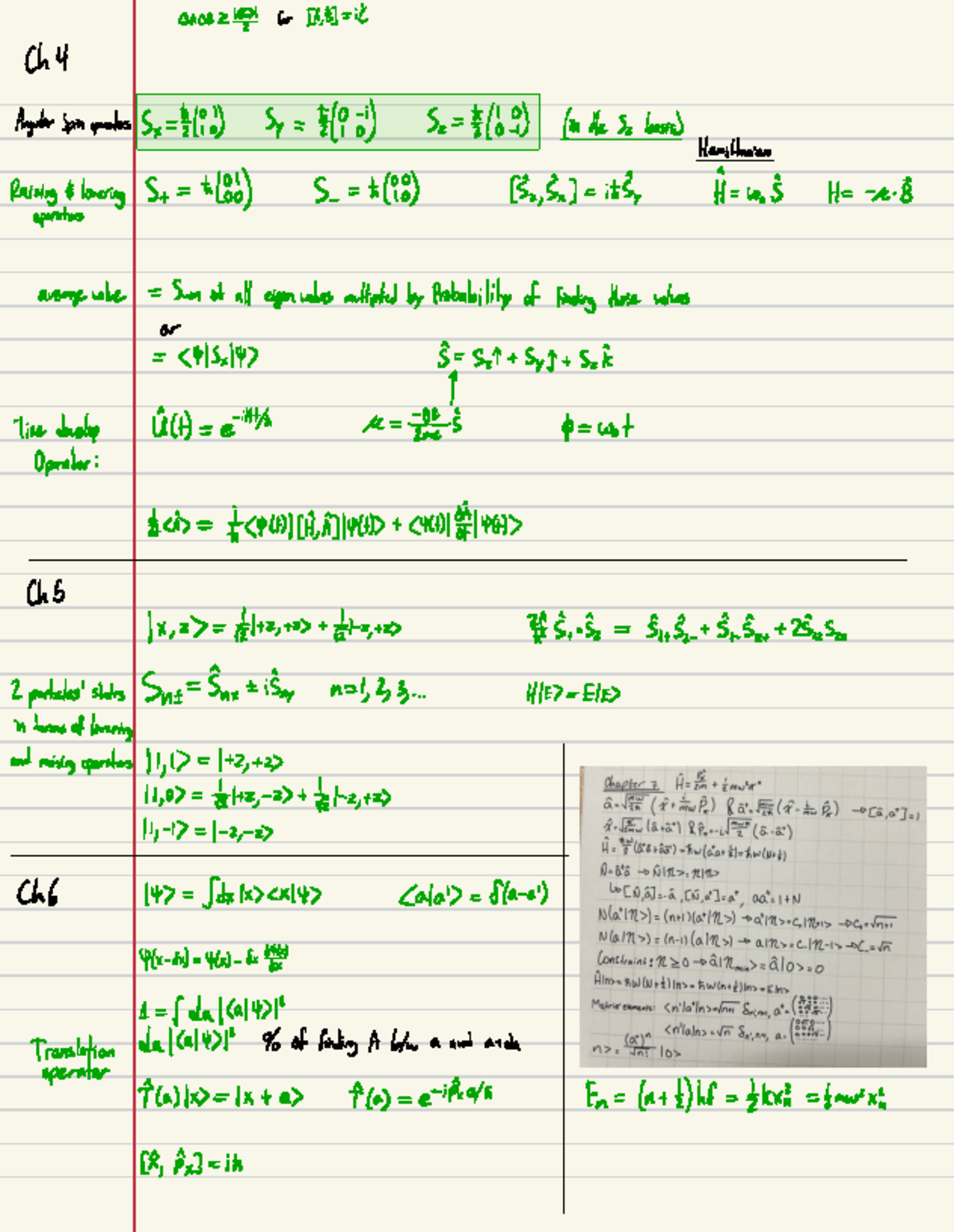 Quantum Mechanics Formula Sheet (Course Code: OAOBK21) - Studocu