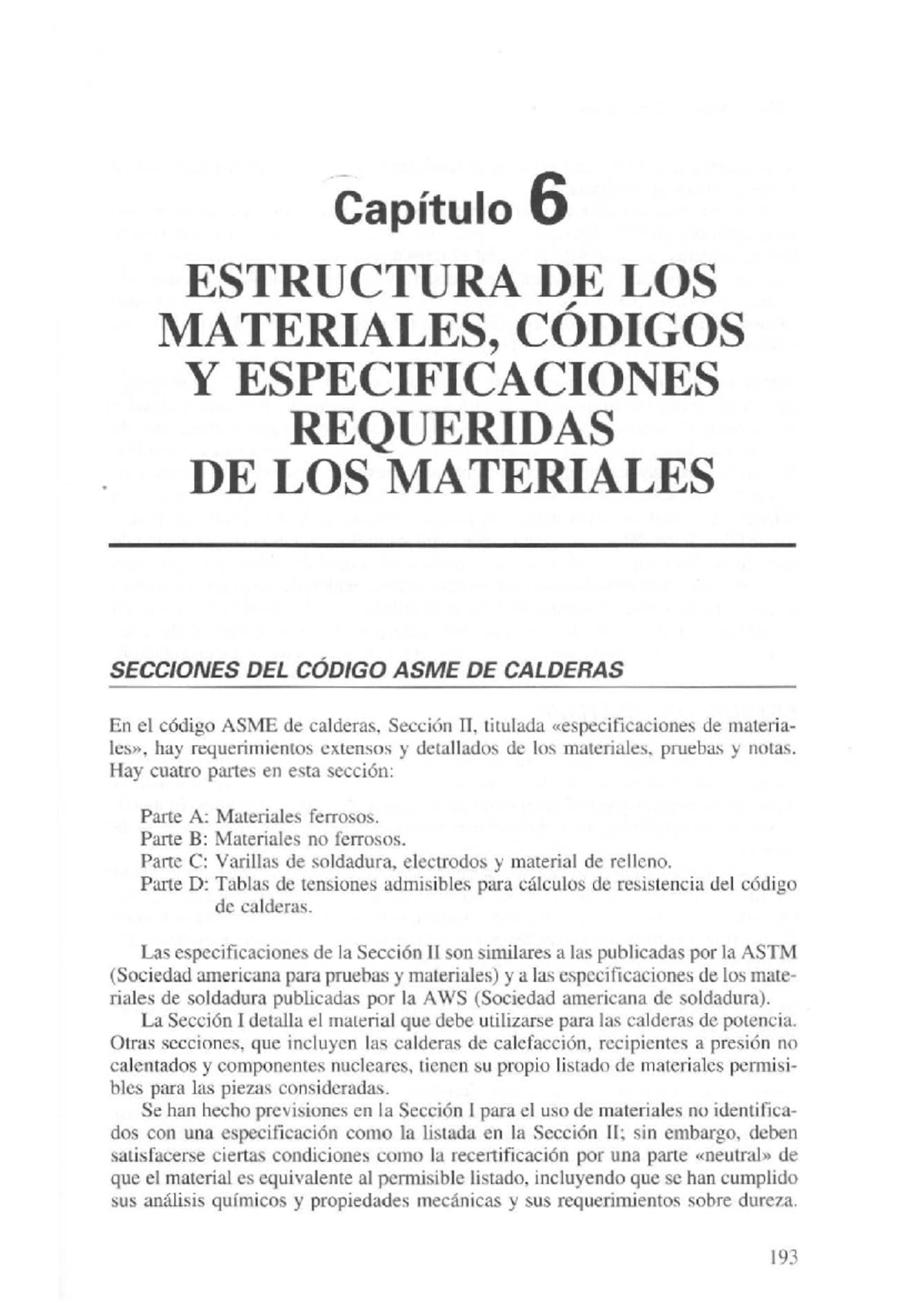 Capítulo 6: Estructura y Especificaciones de Materiales ASME para ...