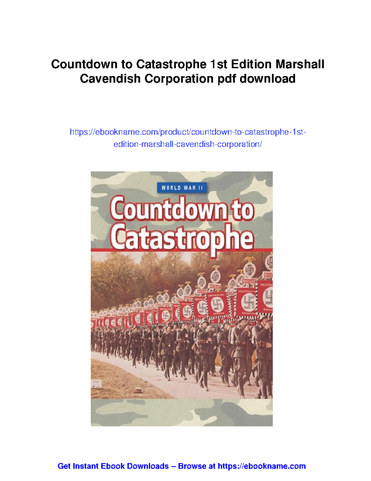 Countdown to Catastrophe: The Road to WWII (1st Ed.) PDF Download - Studocu