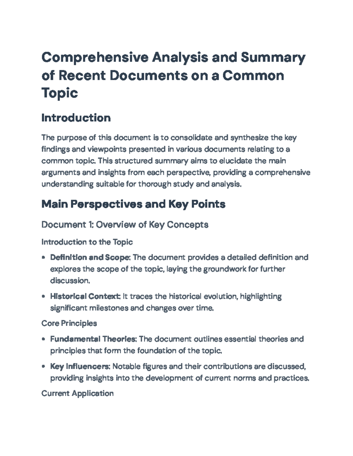 Comprehensive Summary and Analysis of Key Perspectives on Topic ...