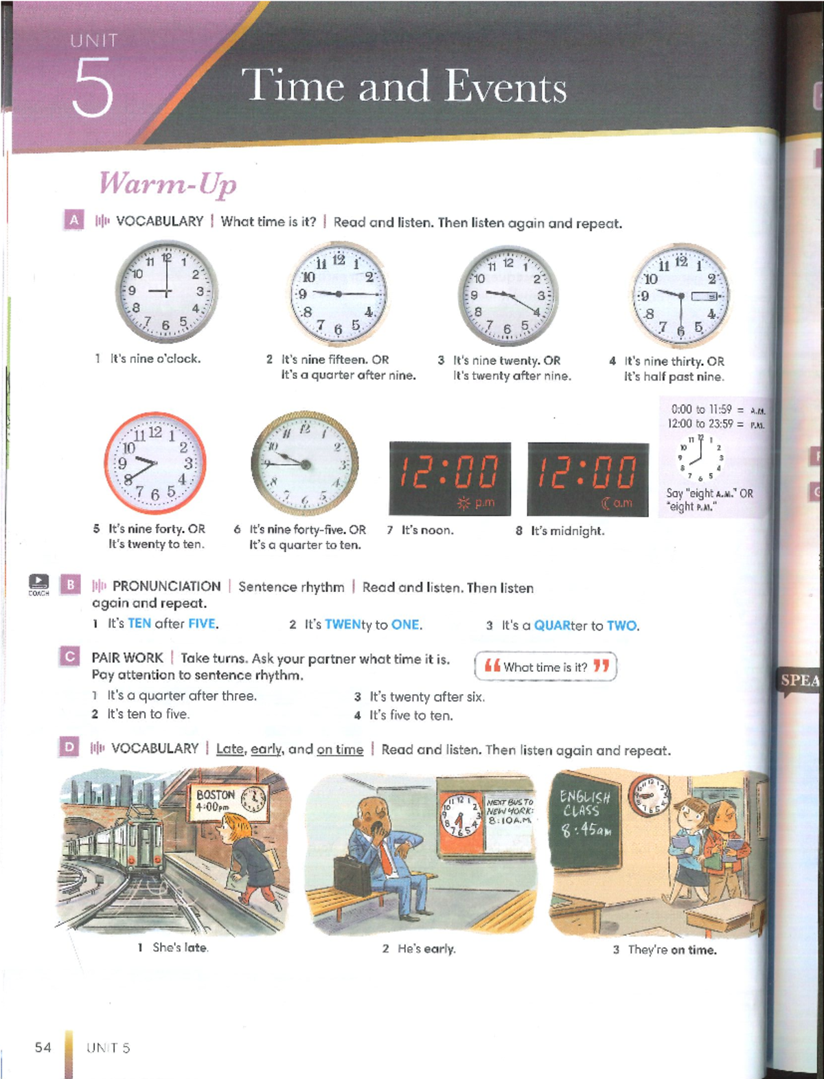 UNIT 5 Time and Events Vocabulary Practice for English Class - Studocu