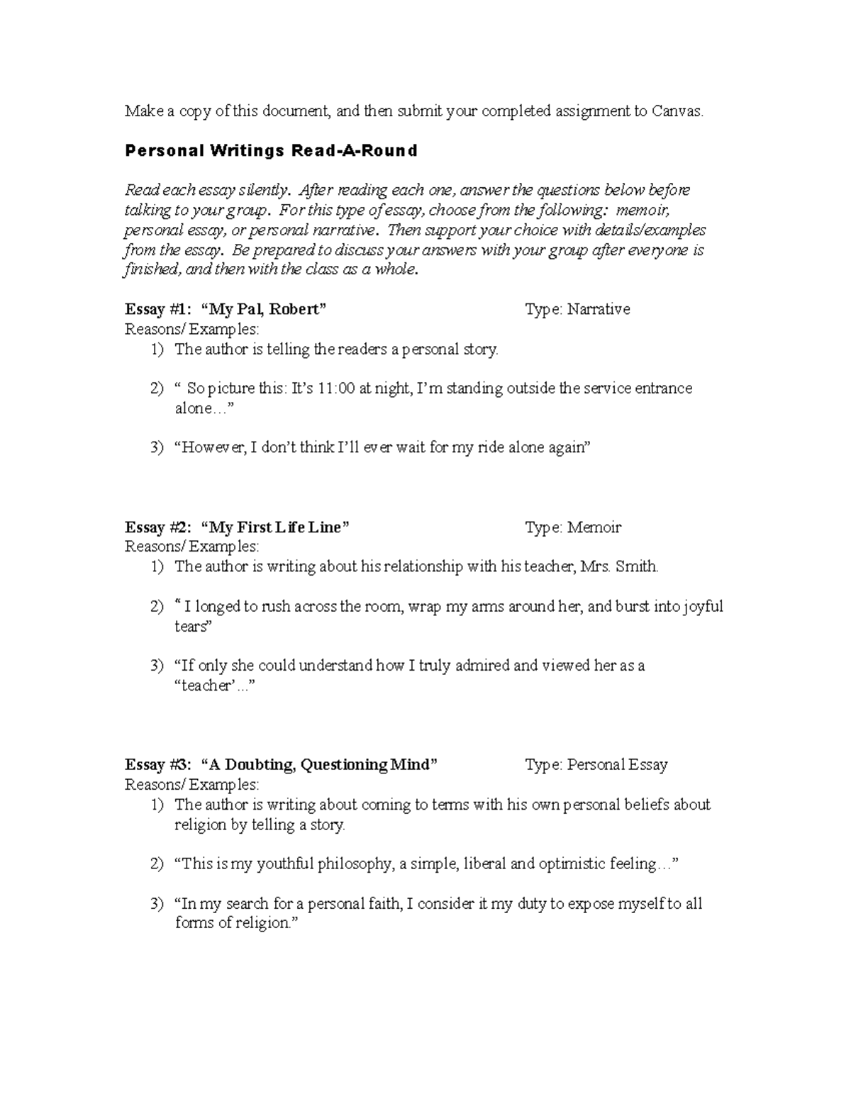 Copy of PW Read A Round - Make a copy of this document, and then submit ...