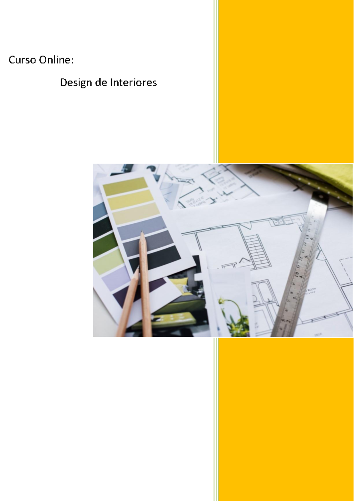 Design de Interiores- Apostila 1 - Curso Online: Design de Interiores ...