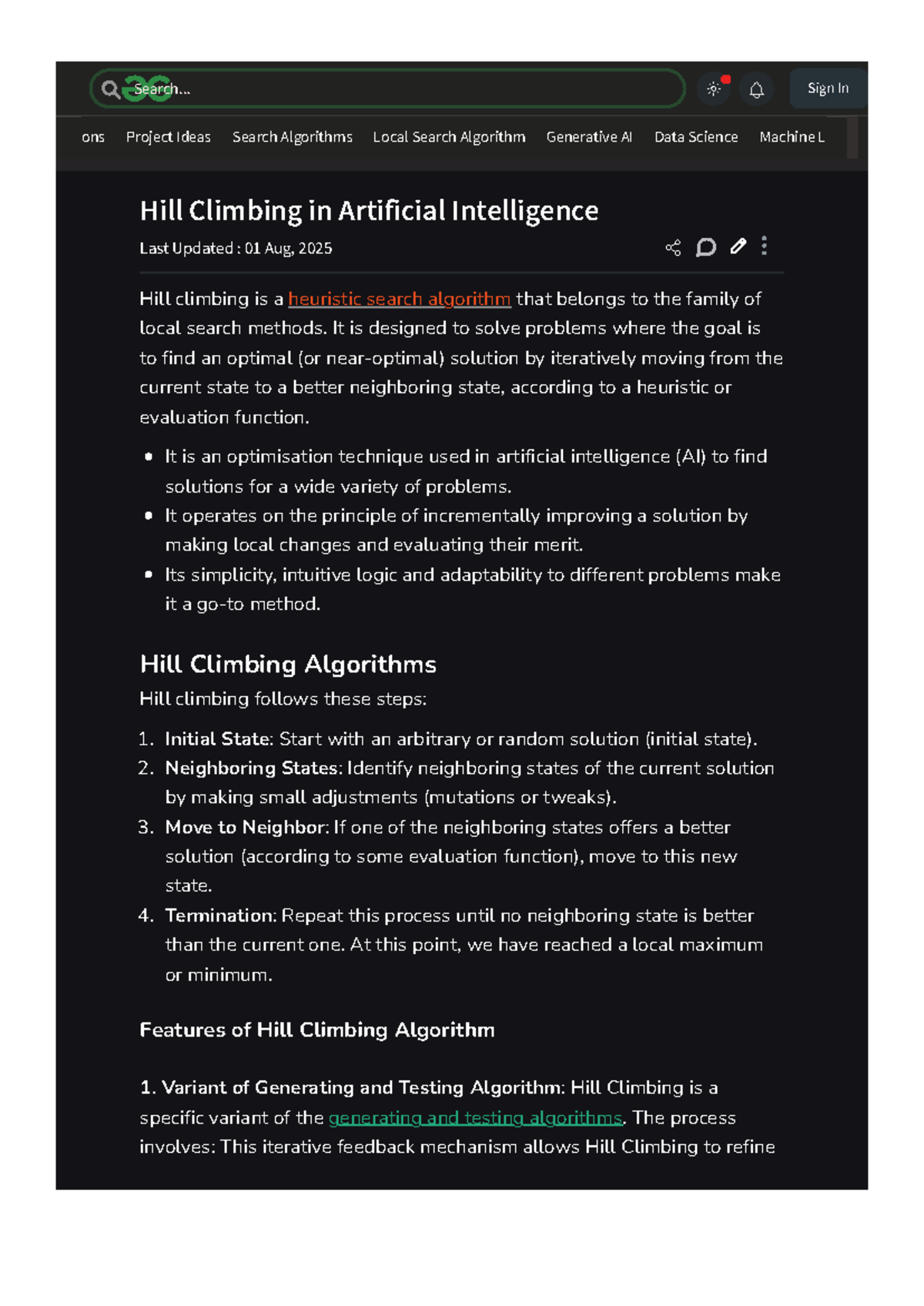 Hill Climbing Algorithm in AI: A Comprehensive Overview - Studocu