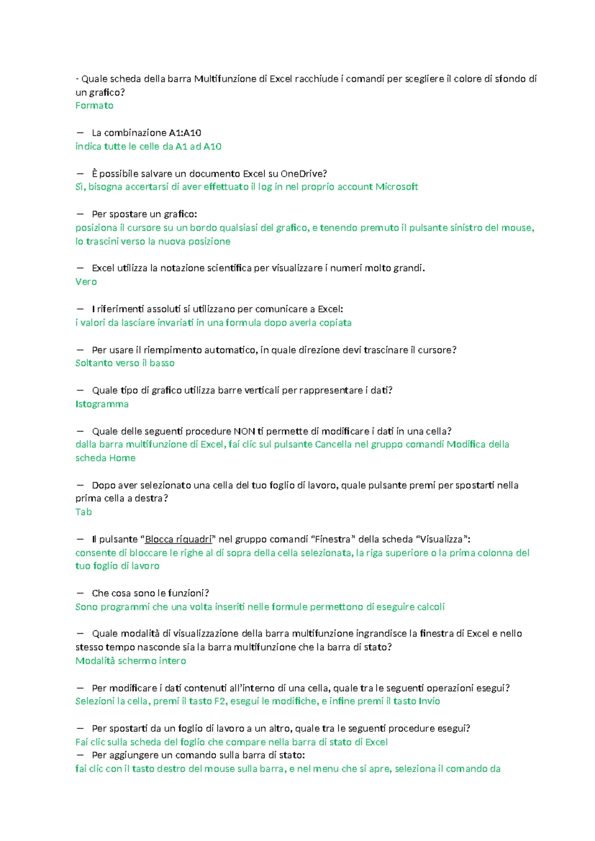 Eipass - Modulo 5 - Domande d'Esame e Risposte Word - Studocu