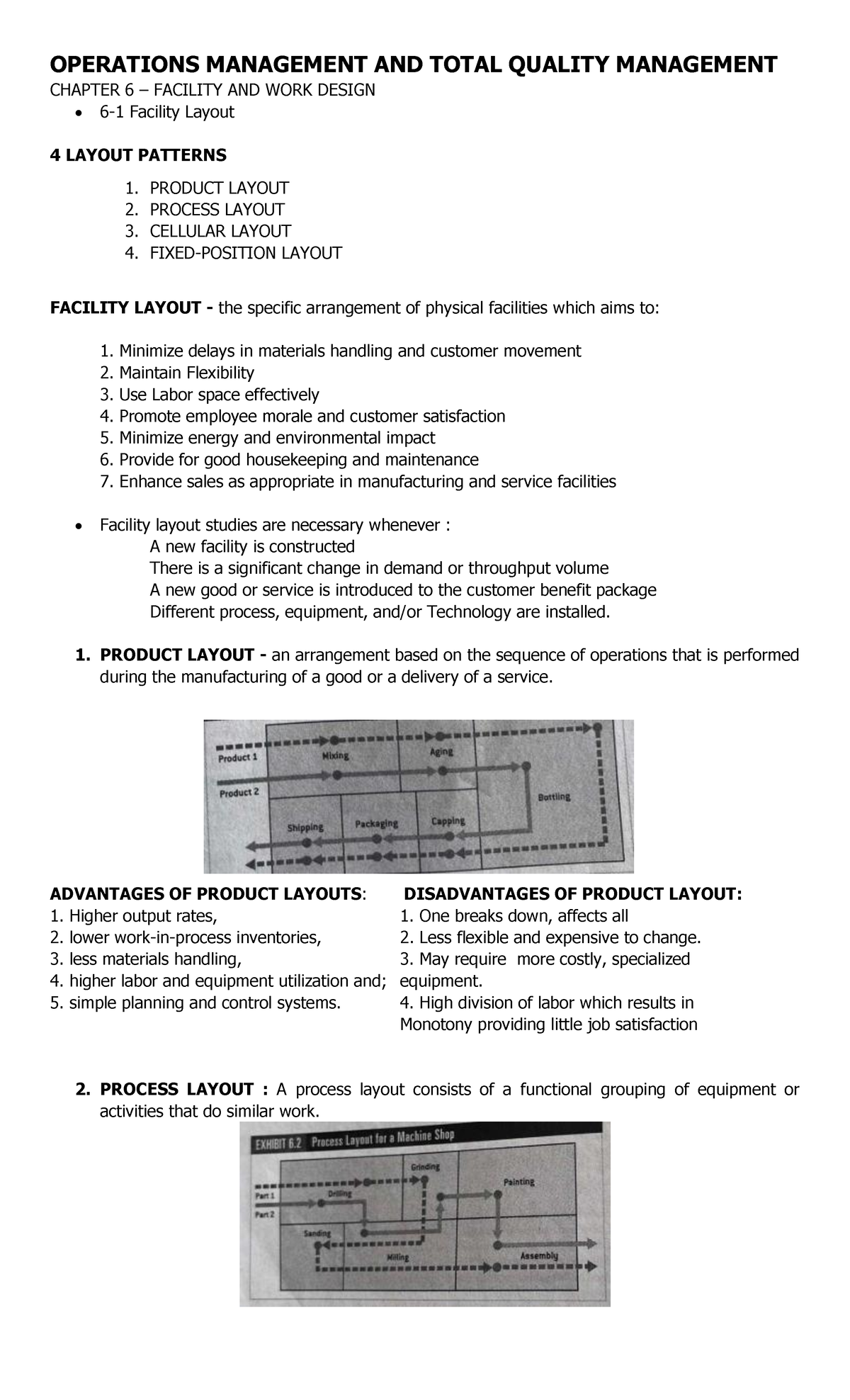 Chapter 6 Facility AND WORK Design - OPERATIONS MANAGEMENT AND TOTAL ...