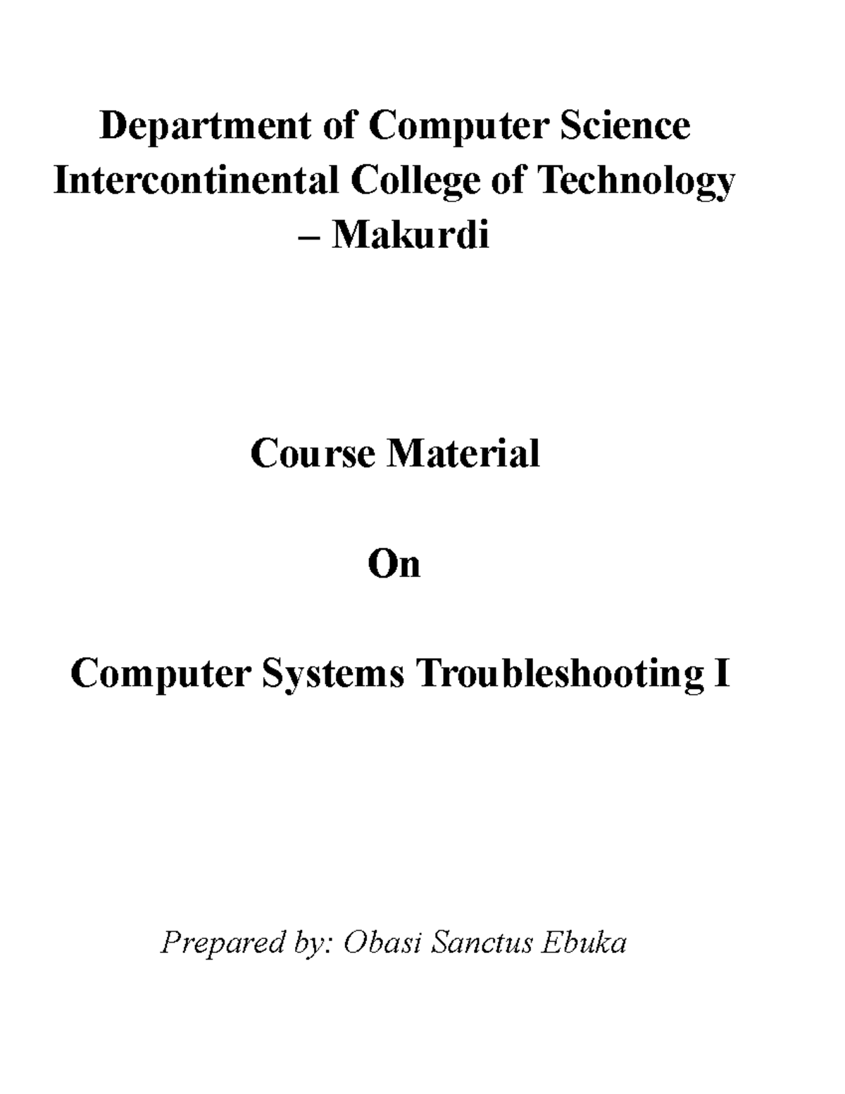 COM214 - Computer Systems Troubleshooting Guide and Diagnosis - Studocu