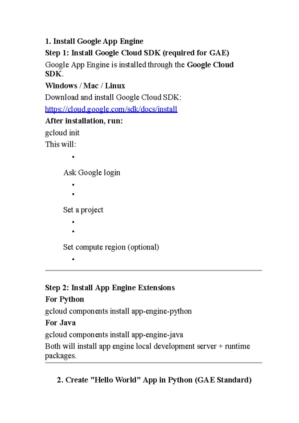 Cc Lab-7: Google App Engine Installation & App Creation Guide - Studocu