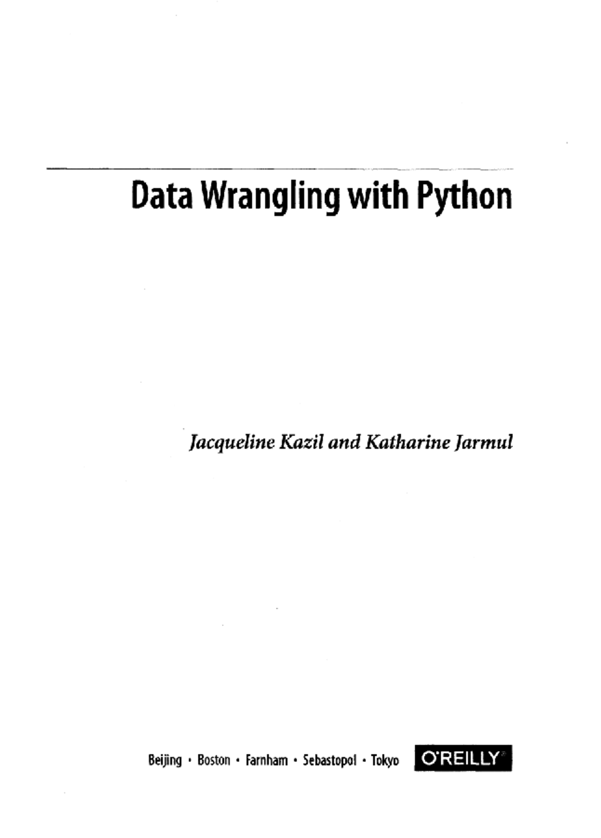 Data Wrangling with Python: A Comprehensive Text Guide - Studocu